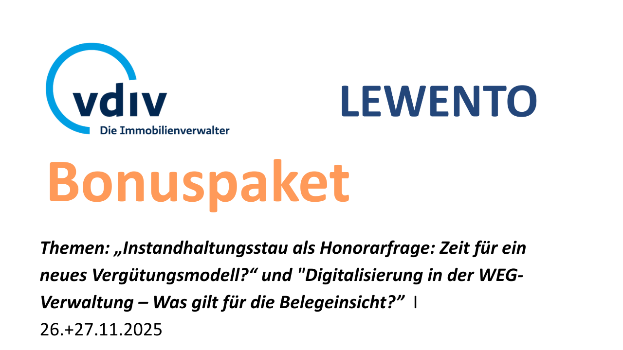 Bonusmaterial - Erfa-Jahresveranstaltung des VDIV - 26.+27.11.2025